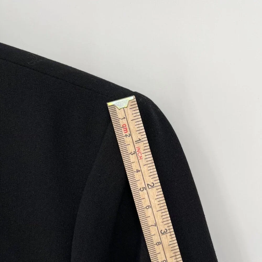Lane Bryant Womens Business Blazer Size 26 Black Lace Collar Snap Stretch NWT - Picture 14 of 16
